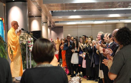 Radhanath Swami at HSBC Head Quarter