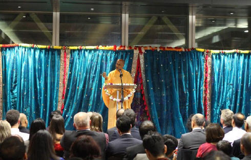 Radhanath Swami at HSBC Head Quarter